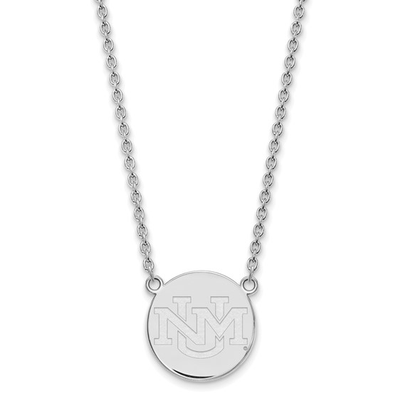 Sterling Silver University of New Mexico UNM Disc Necklace