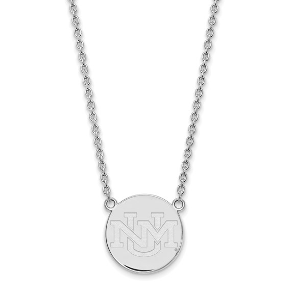 Sterling Silver University of New Mexico UNM Disc Necklace