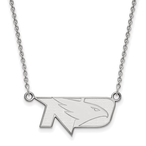 Sterling Silver Petite University of North Dakota Fighting Hawk Necklace