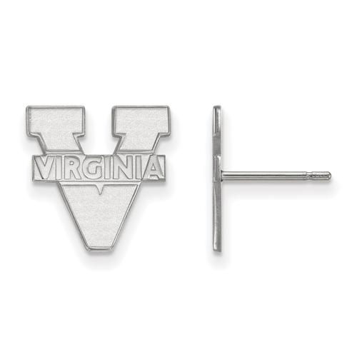 14kt White Gold University of Virginia Small Post Earrings
