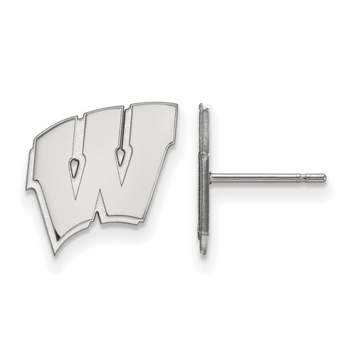 Sterling Silver University of Wisconsin Small Post Earrings