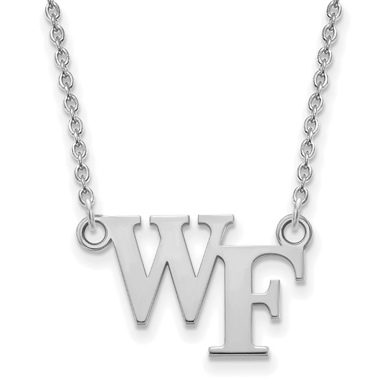 Wake Forest University WF Necklace Sterling Silver