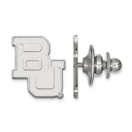 Sterling Silver Baylor University BU Lapel Pin