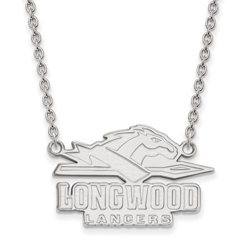Sterling Silver Longwood University Lancers Pendant with 18in Chain