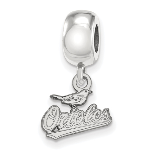 Sterling Silver Baltimore Orioles Extra Small Dangle Bead