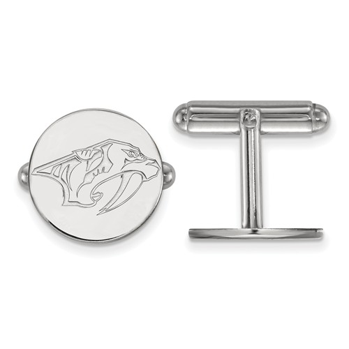 Nashville Predators Round Cuff Links Sterling Silver