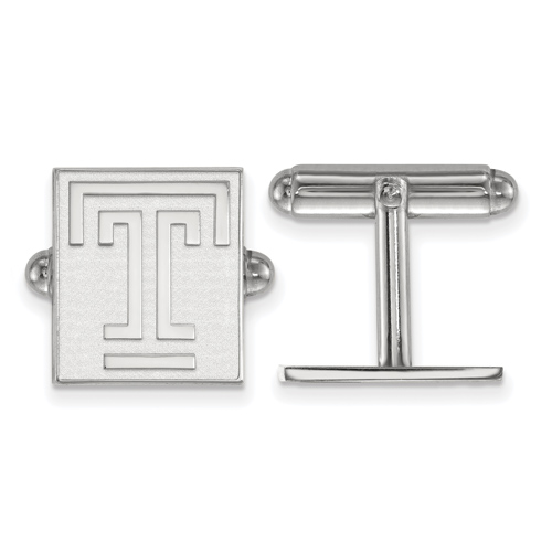 Temple University Cuff Links Sterling Silver