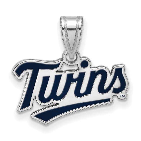 Sterling Silver 1/2in Minnesota Twins TC Enamel Pendant