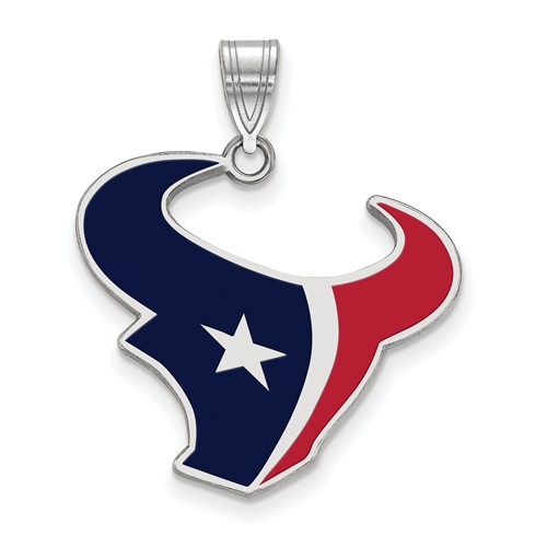 Houston Texans Enamel Pendant Sterling Silver