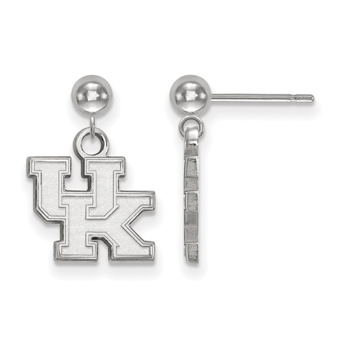 14kt White Gold University of Kentucky Dangle Ball Earrings