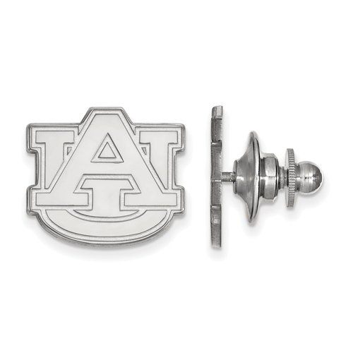 Sterling Silver Auburn University Logo Lapel Pin