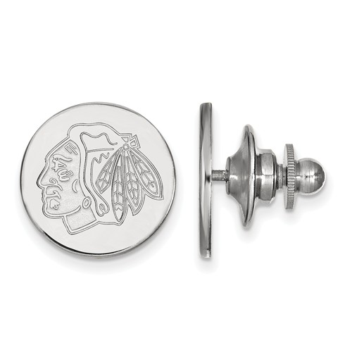 Chicago Blackhawks Lapel Pin Sterling Silver 