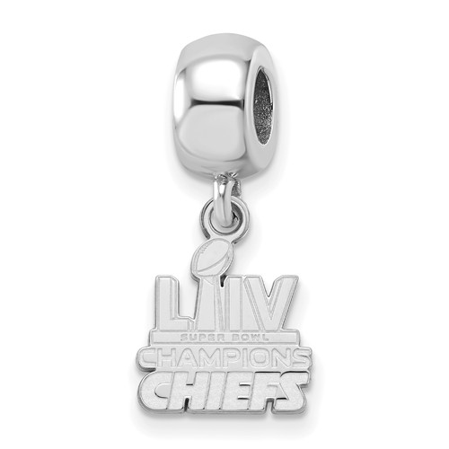 Sterling Silver Kansas City Chiefs Super Bowl LIV Champs Dangle Bead