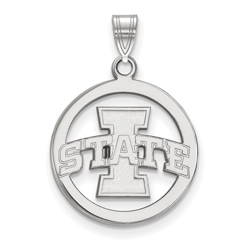 Iowa State University Circle Pendant Sterling Silver