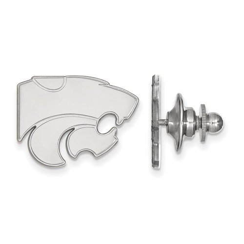 Kansas State University Logo Lapel Pin Sterling Silver 