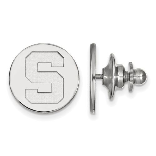 Sterling Silver Michigan State University S Logo Lapel Pin