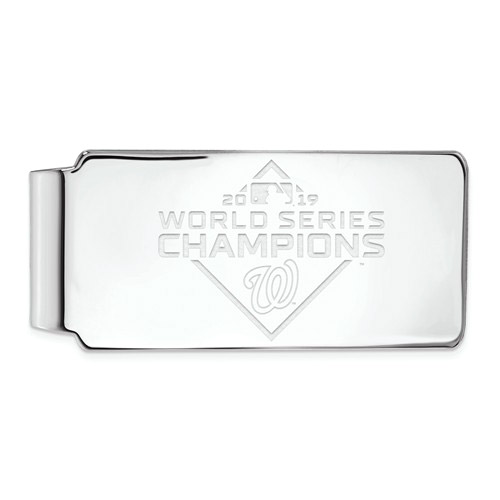 Sterling Silver Washington Nationals 2019 Word Series Money Clip