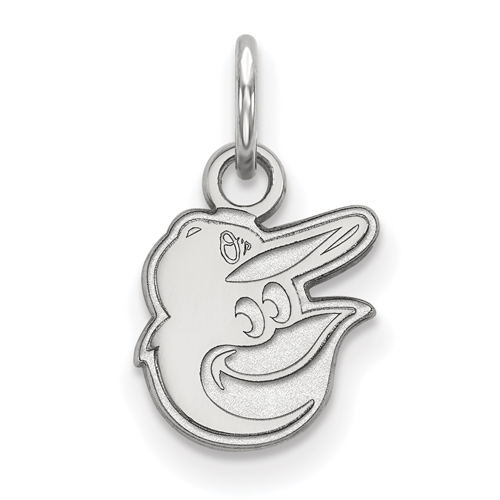 Sterling Silver 3/8in Baltimore Orioles Bird Face Pendant