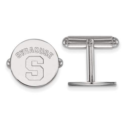Syracuse University Round Cuff Links Sterling Silver