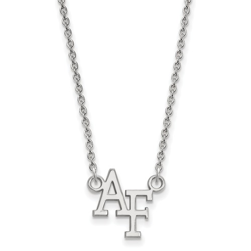 United States Air Force Academy Pendant on Necklace 14k White Gold