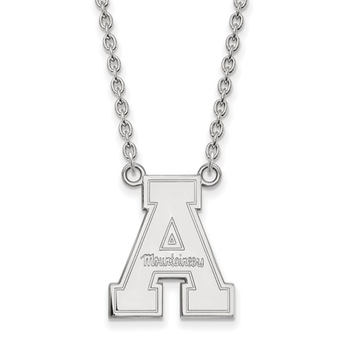 Appalachian State University Pendant on 18in Chain Sterling Silver