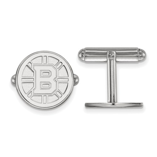 Boston Bruins Round Cuff Links Sterling Silver