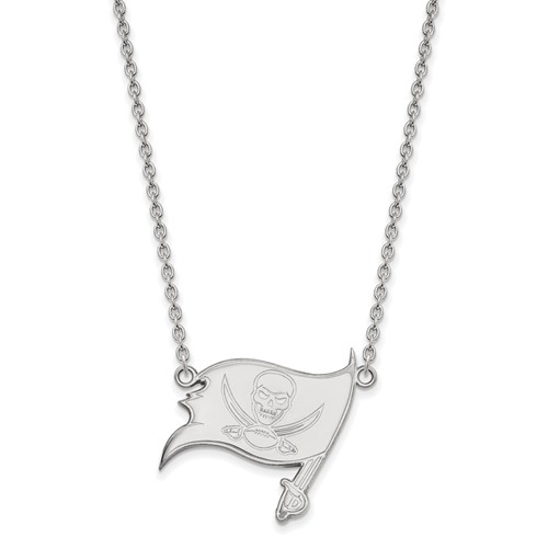 Tampa Bay Buccaneers Pendant Necklace 14k White Gold