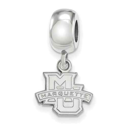 Marquette University Extra Small Dangle Bead Sterling Silver