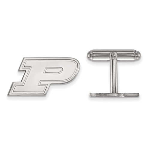 Sterling Silver Purdue University P Cuff Links