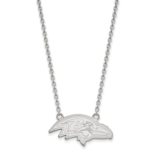 Baltimore Ravens Pendant Necklace Sterling Silver