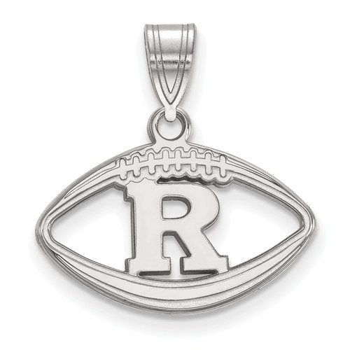 Sterling Silver Rutgers University Football Pendant