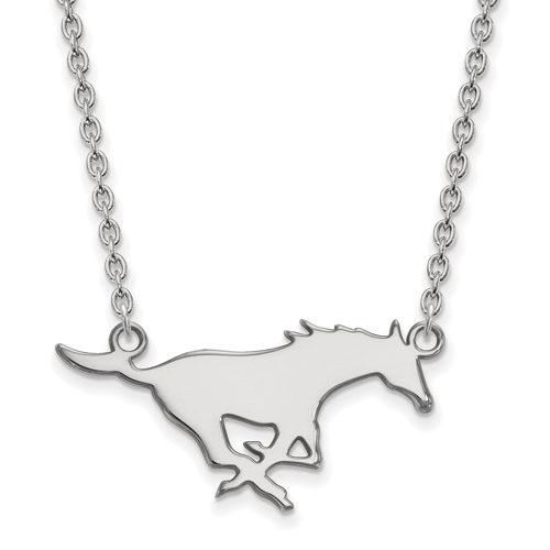 Southern Methodist University Mustang Necklace Sterling Silver