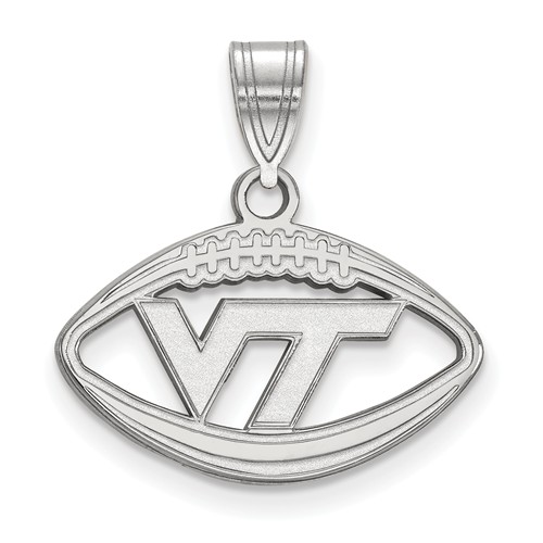 Sterling Silver Virginia Tech Football Pendant
