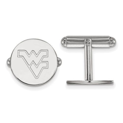 Sterling Silver West Virginia University WV Cuff Links
