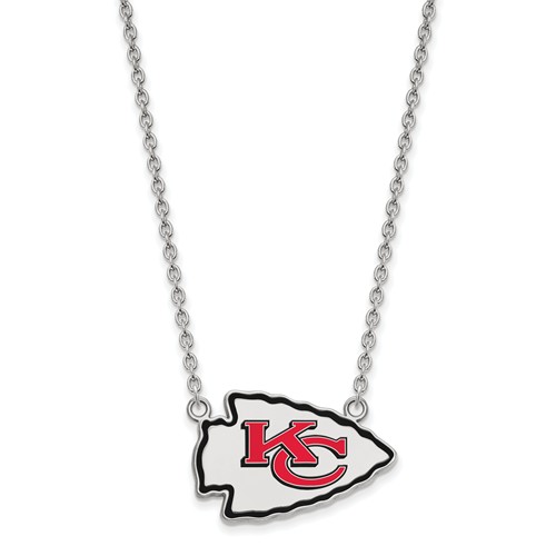 Kansas City Chiefs Enamel Pendant with Necklace Sterling Silver