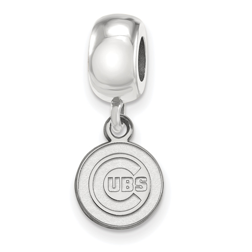 Sterling Silver Chicago Cubs Round Dangle Bead Charm