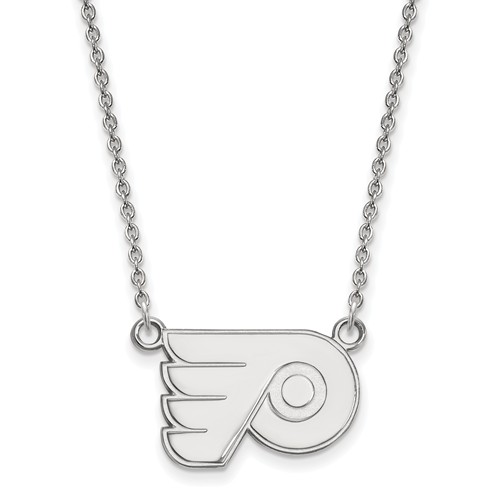 Sterling Silver Small Philadelphia Flyers Pendant with 18in Chain