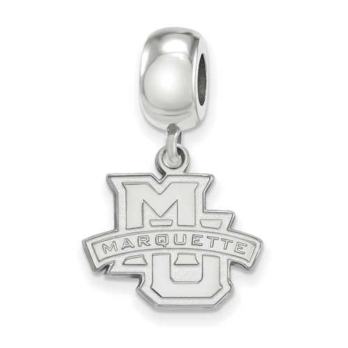 Marquette University Small Dangle Bead Sterling Silver