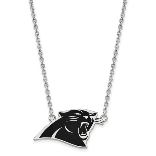 Carolina Panthers Small Enamel Pendant with Necklace Sterling Silver