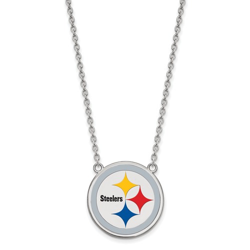 Pittsburgh Steelers Enamel Pendant with Necklace Sterling Silver