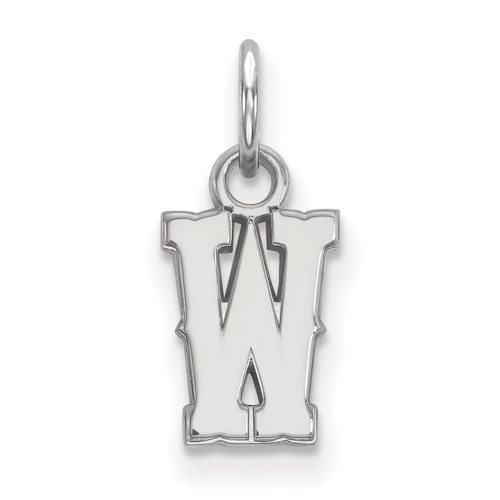 Sterling Silver 3/8in University of Wyoming W Pendant
