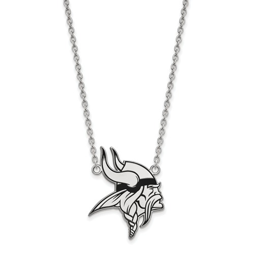 Minnesota Vikings Enamel Pendant with Necklace Sterling Silver