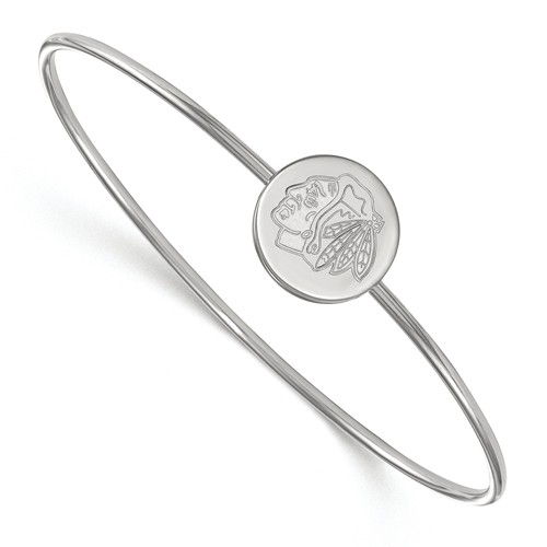 Chicago Blackhawks Slip-on Bangle 7in Sterling Silver