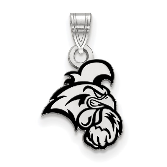 Sterling Silver Coastal Carolina University Enamel Logo Pendant 1/2in