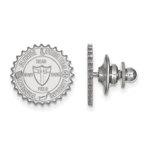 Sterling Silver Florida A&M University Crest Lapel Pin