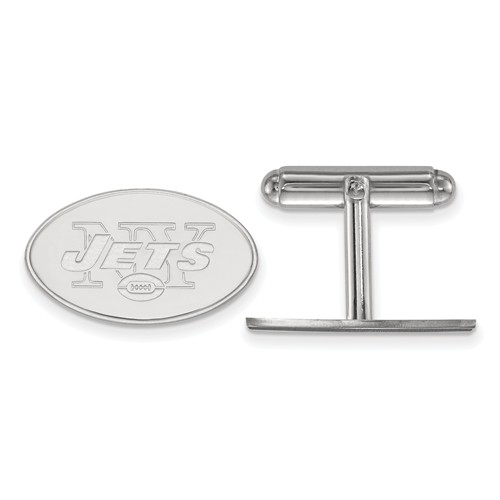 New York Jets Cuff Links 14k White Gold
