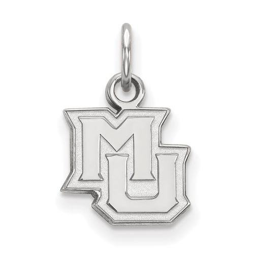Marquette University MU Pendant 1/2in Sterling Silver