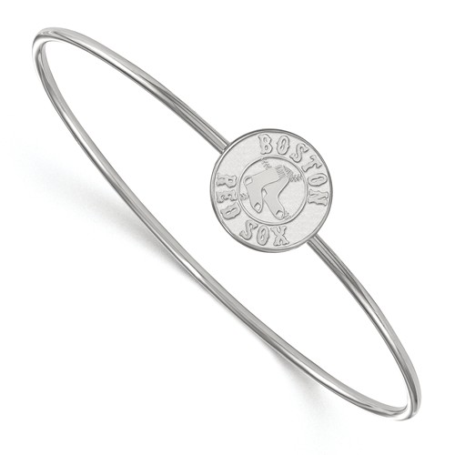 Sterling Silver Boston Red Sox Slip-on Bangle