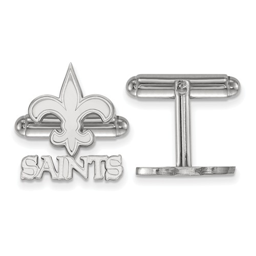 New Orleans Saints Cuff Links Sterling Silver