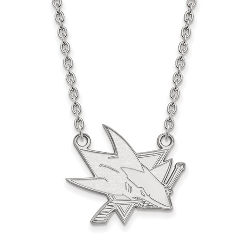 Sterling Silver San Jose Sharks Necklace